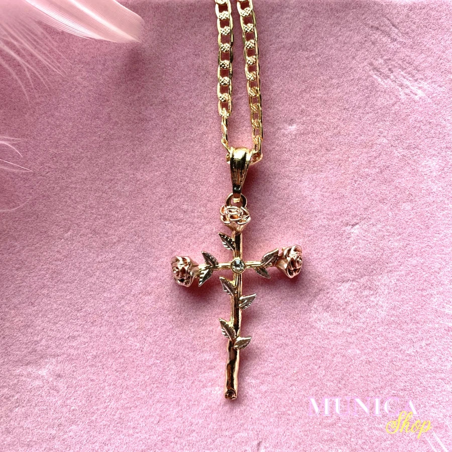 “ROSA CROSS” NECKLACE